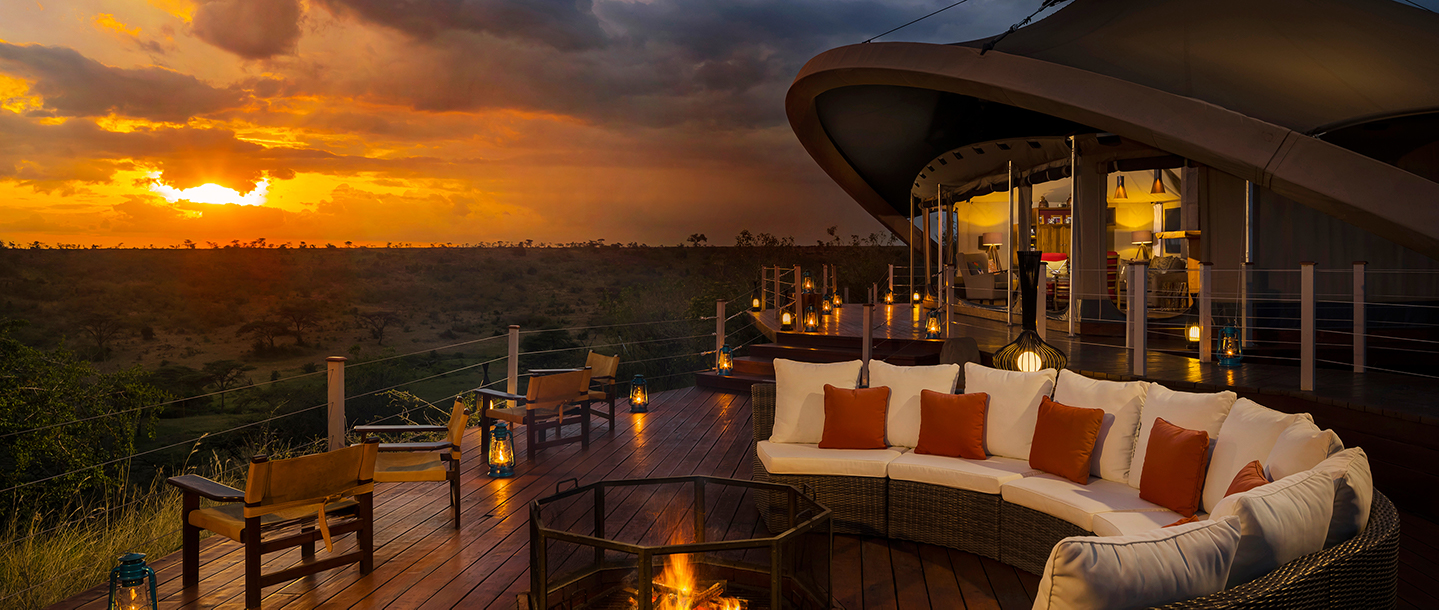 Mahali Mzuri Camp Exterior Sunset