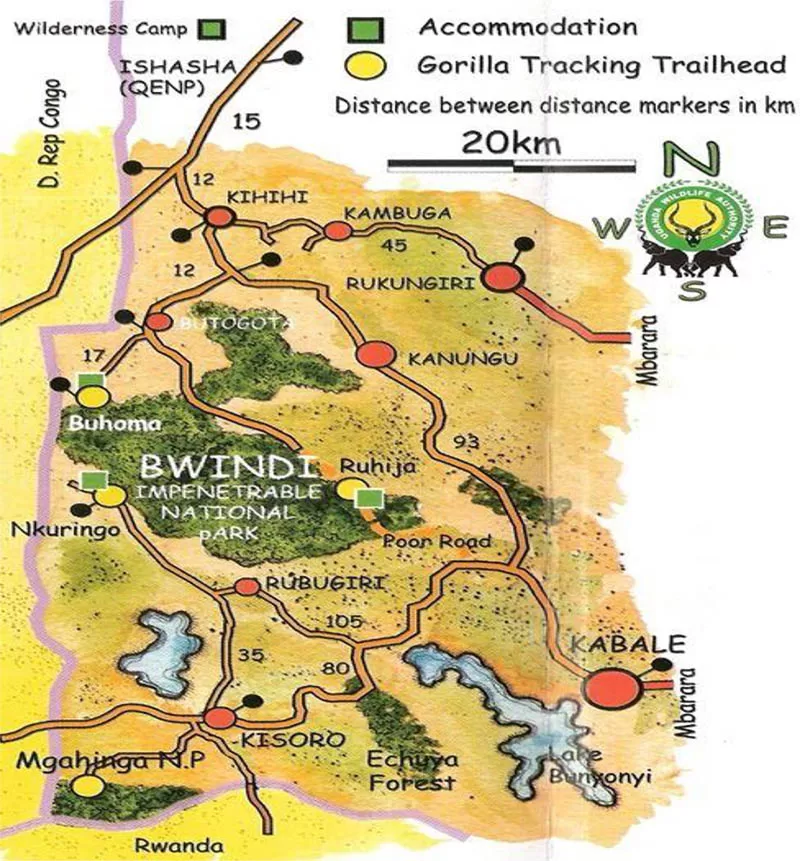 Bwindi-Impenetrable-National-Park-map