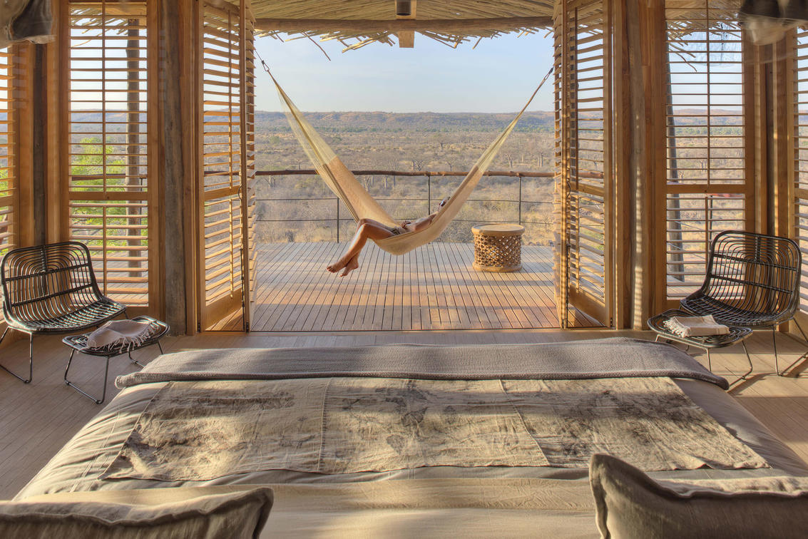 Jabali Ridge Hammock in veranda with view