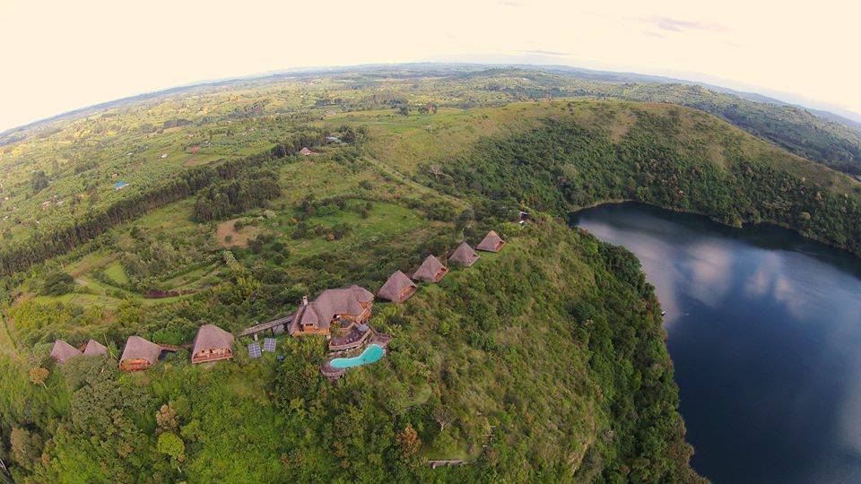 Kyaninga Lodge Ariel View of Lake Kyaninga