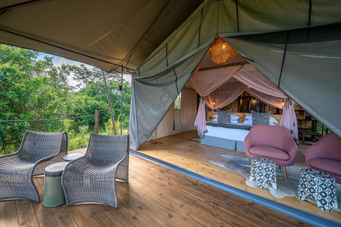 Magashi Camp Verandah View of Tent