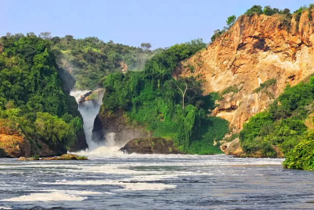The waterfall on the Victoria Nile, Murchison Falls , northern Uganda