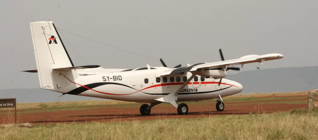 North & South Equator by Air Air Kenya Twin-Otter-on-ground