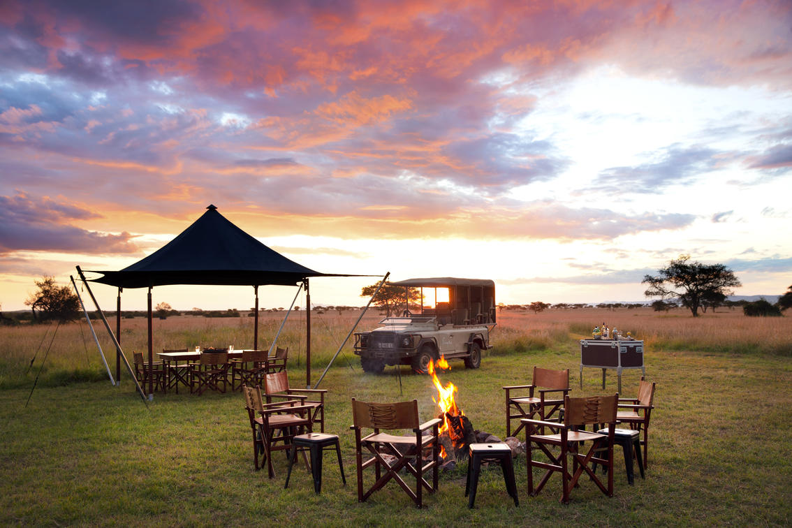 Singita Explore Fire Camp Sitting Area